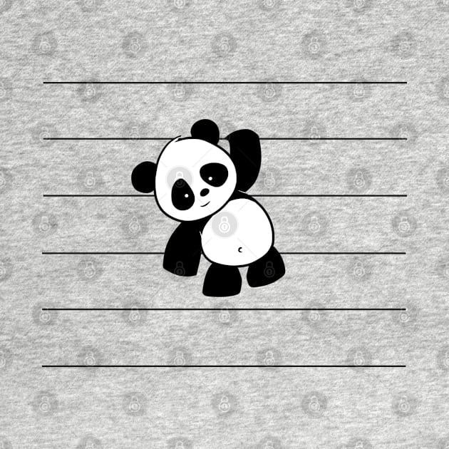 Cute Chilling Little Kawaii Baby Panda Bear by SkizzenMonster